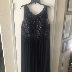 Gorgeous navy sequin ball gown plus size 16W